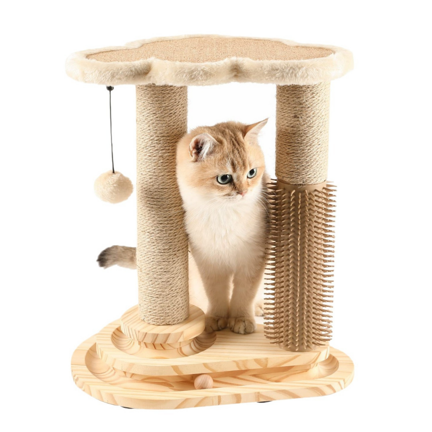 Mewoofun Cat Toys Roller Natural Sisal Scratcher