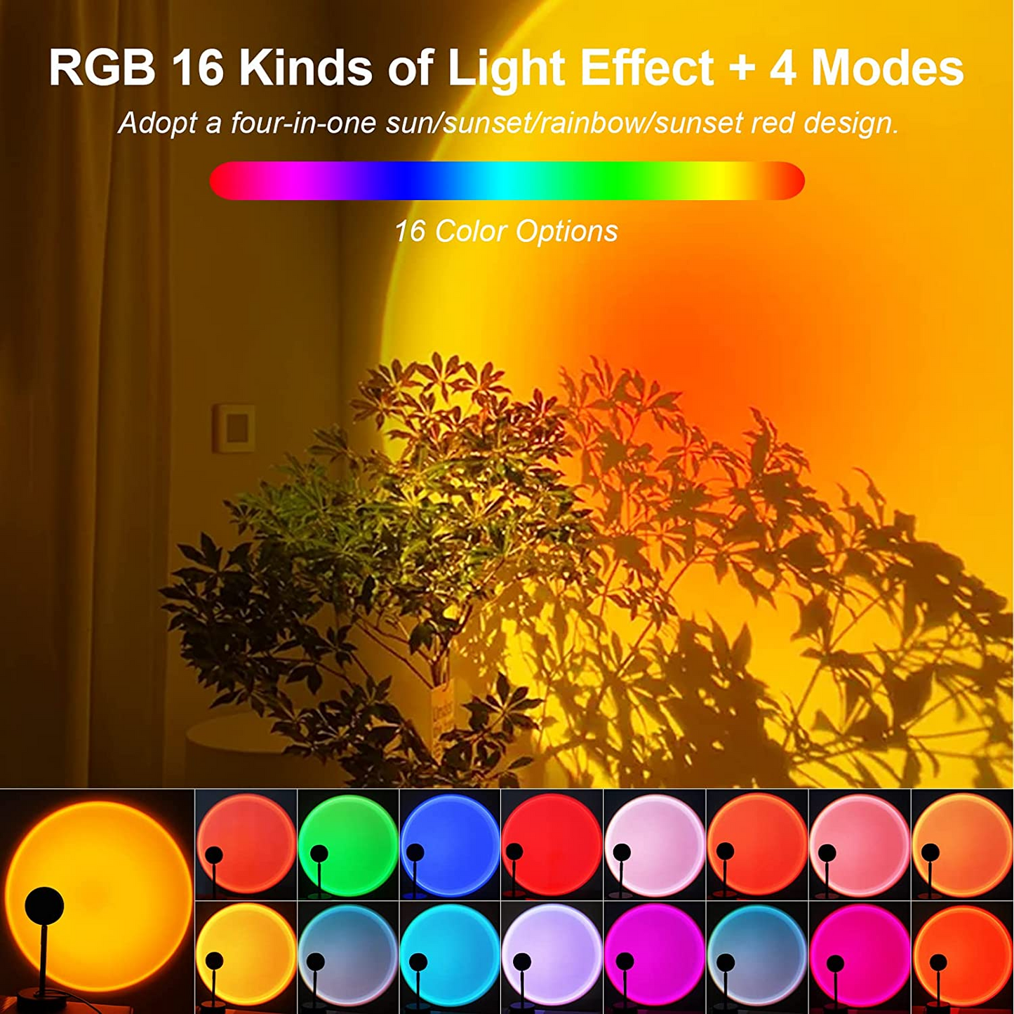 Bluetooth RGB Sunset Lamp