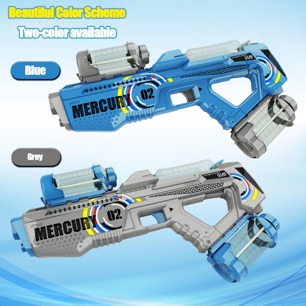 Summer Fully Automatic Electric Water Gun with Light