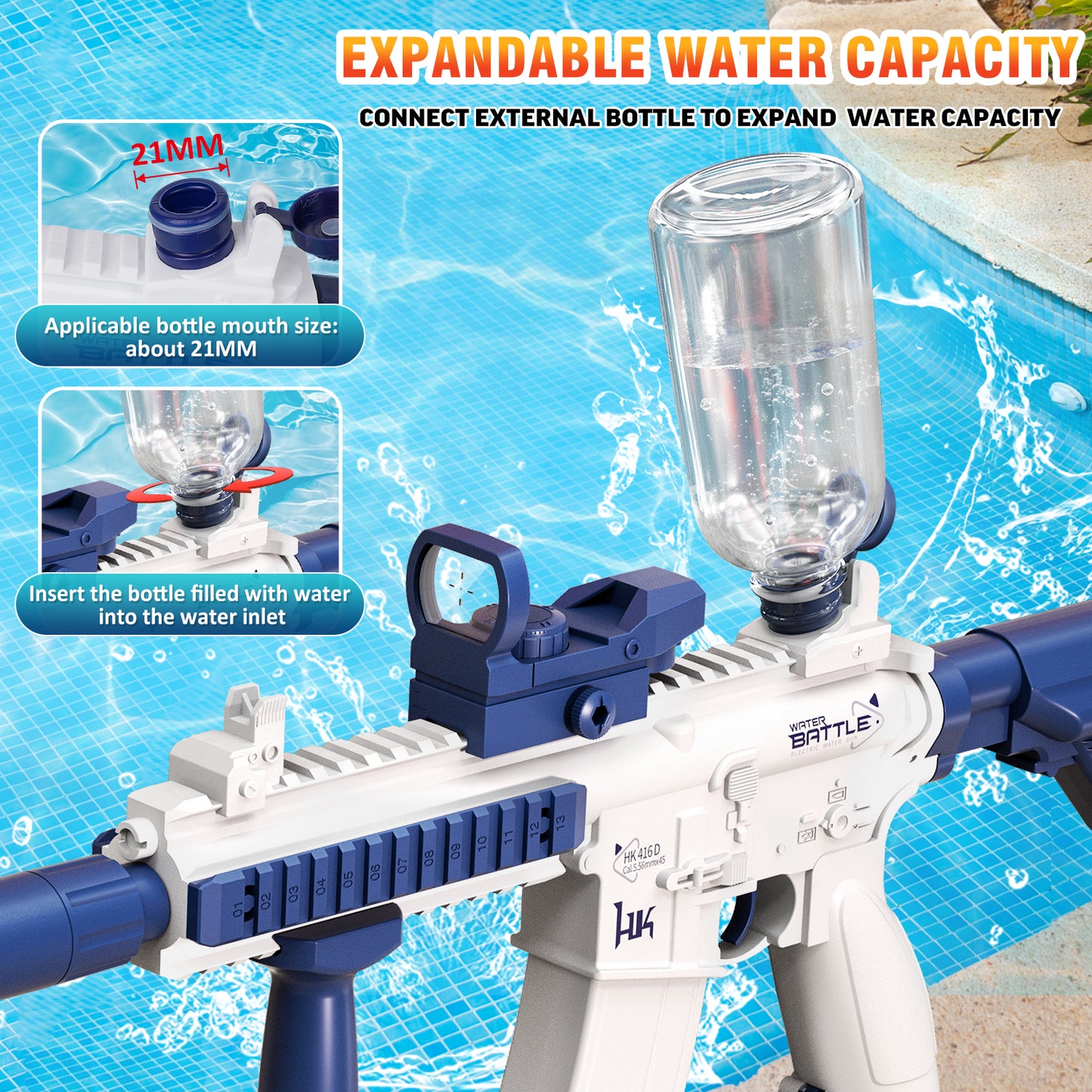 New Electric Water Gun Automatic Squirt Rifle Toy Gun