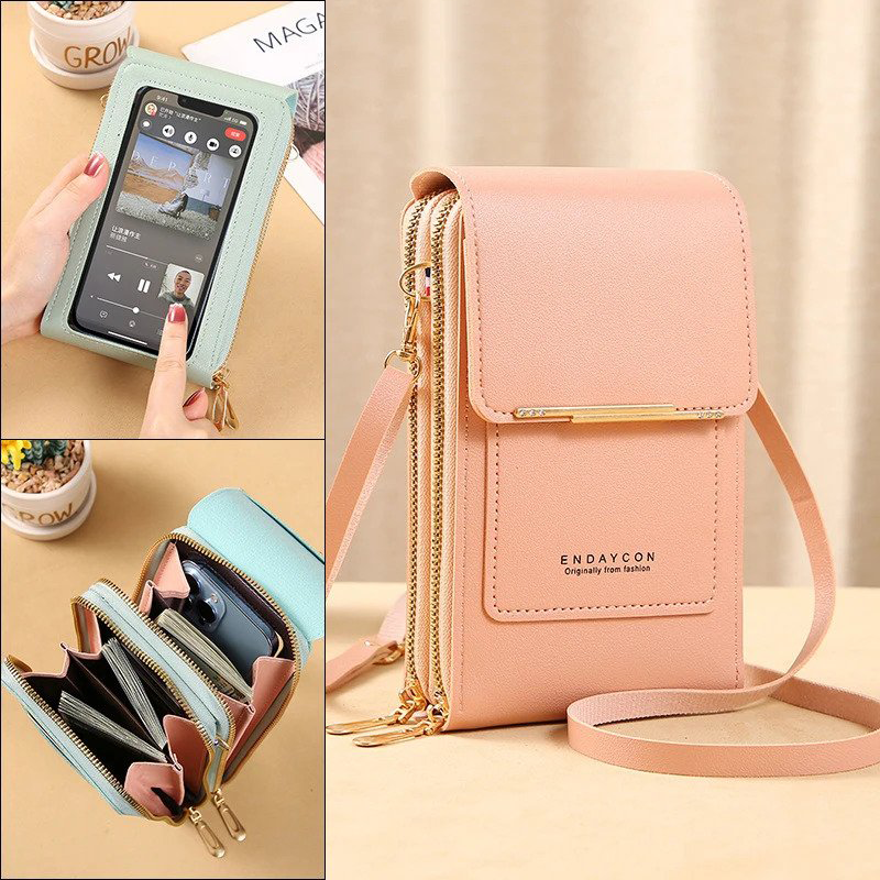 Small Bag for Females with Transparent Touch Screen Area