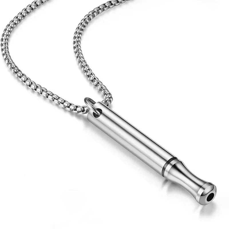 Stainless Steel Mindfulness Breathing Relieve Anxiety Necklace